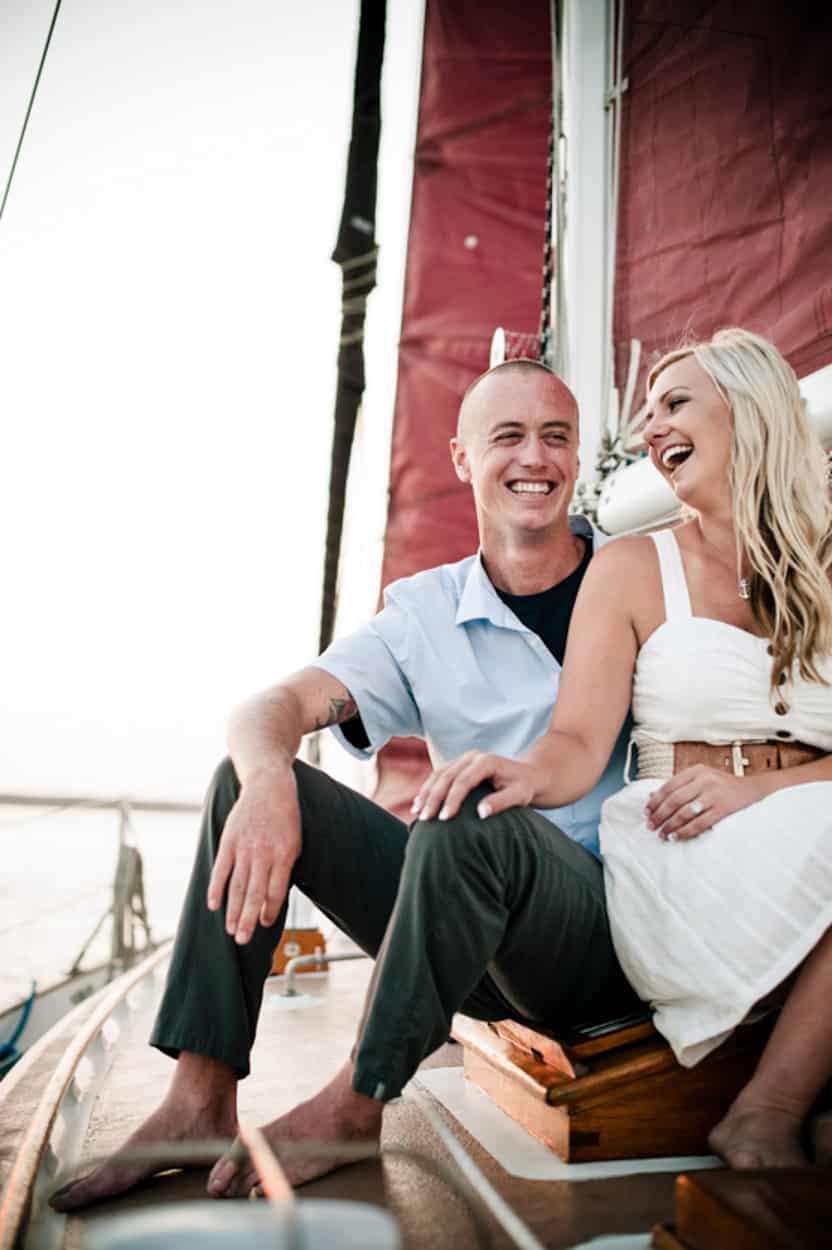 Sailboat engagement session San Diego